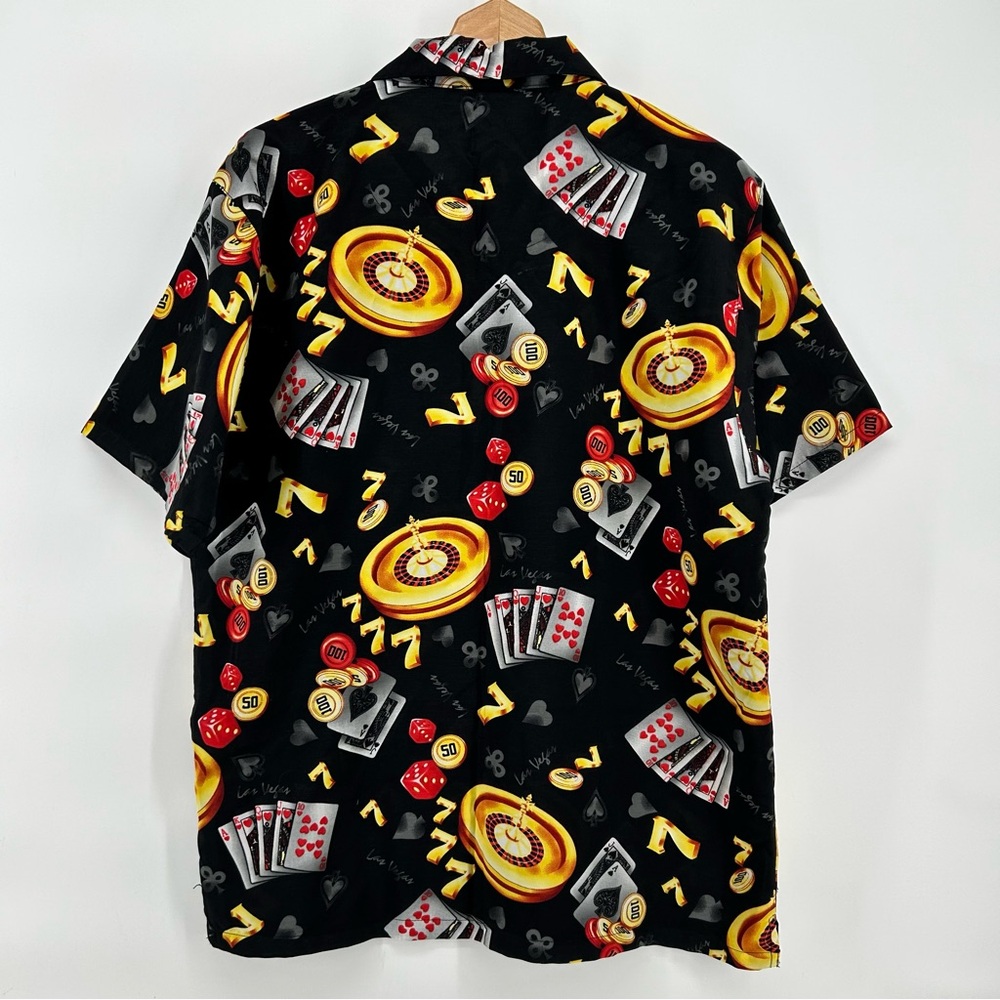 Steve & Barry’s Club Shirt Men Medium Short Sleeve Vegas Dice Poker‎ Night - Picture 5 of 7